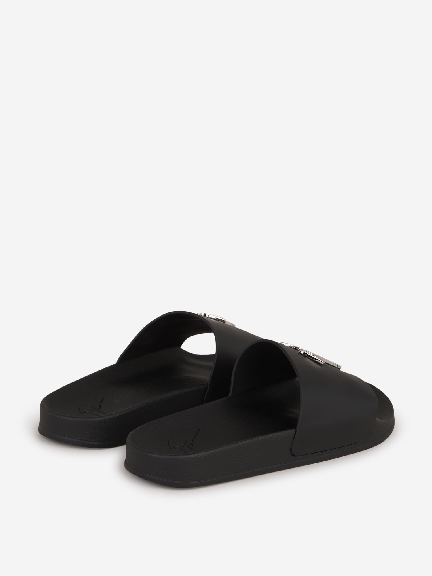 Outlet online Giuseppe Zanotti Hombre Sandalias Brett Logo color Negro sku 617-000061 02 - Foto 3