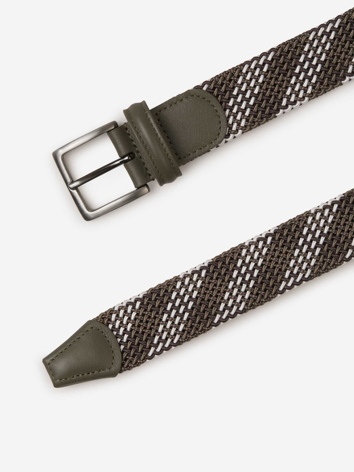 Santa Eulalia Cinturón Trenzado Detalles Piel color Verde Militar sku 622-001166 01 - Foto 1