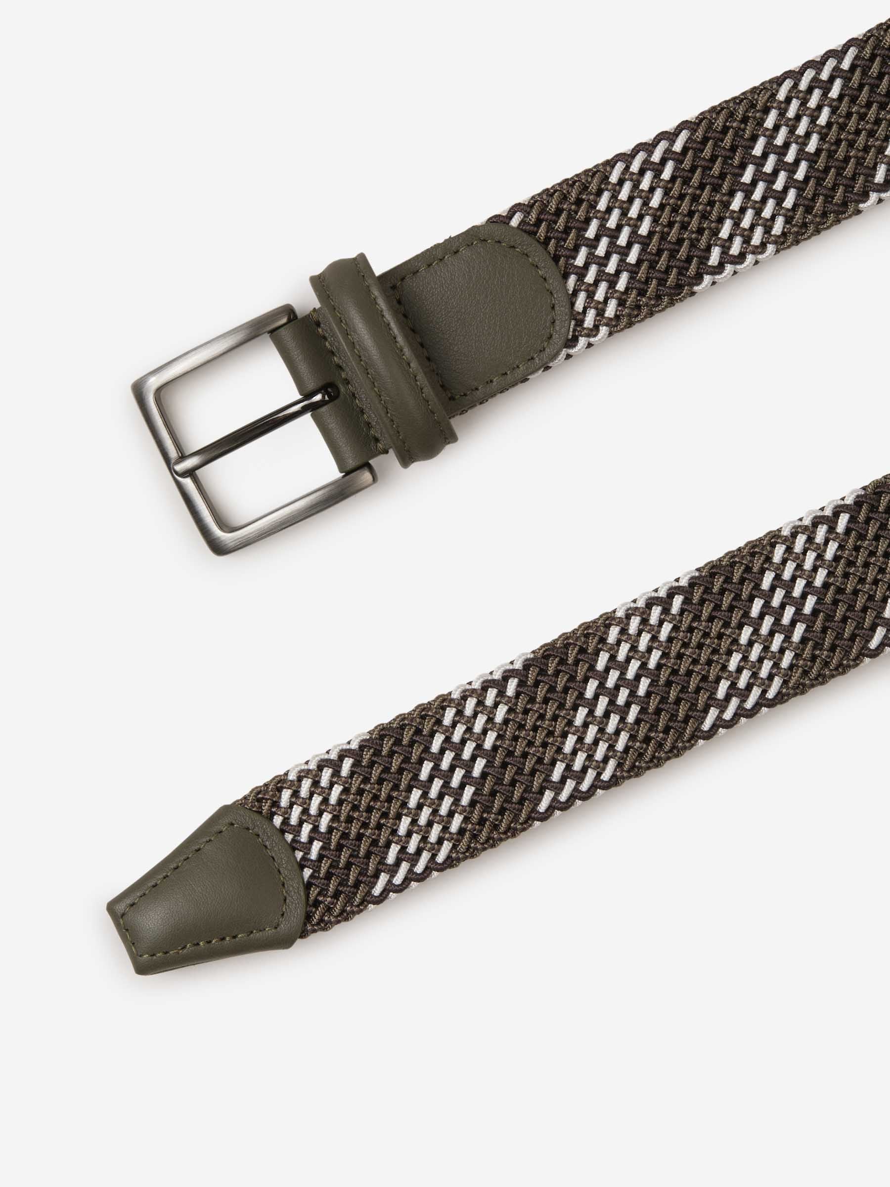 Santa Eulalia Cinturón Trenzado Detalles Piel color Verde Militar sku 622-001166 01 - Foto 1