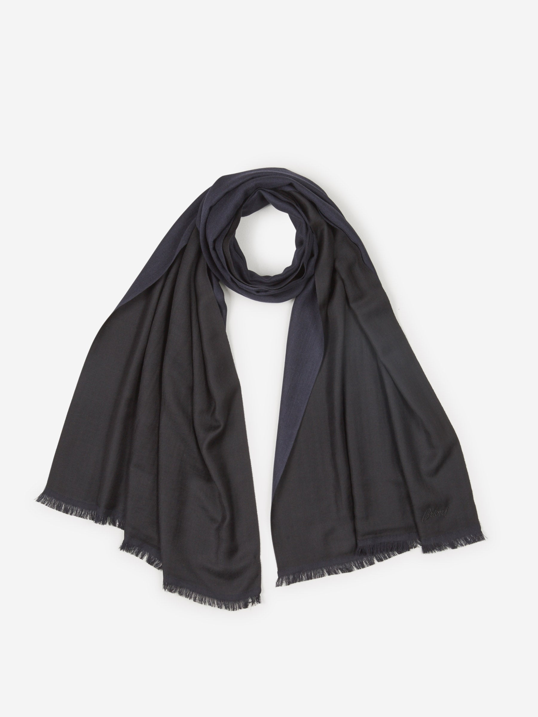 Brioni Bufanda Cashmere y Seda color Azul Noche sku 630-001241 01 - Foto 1