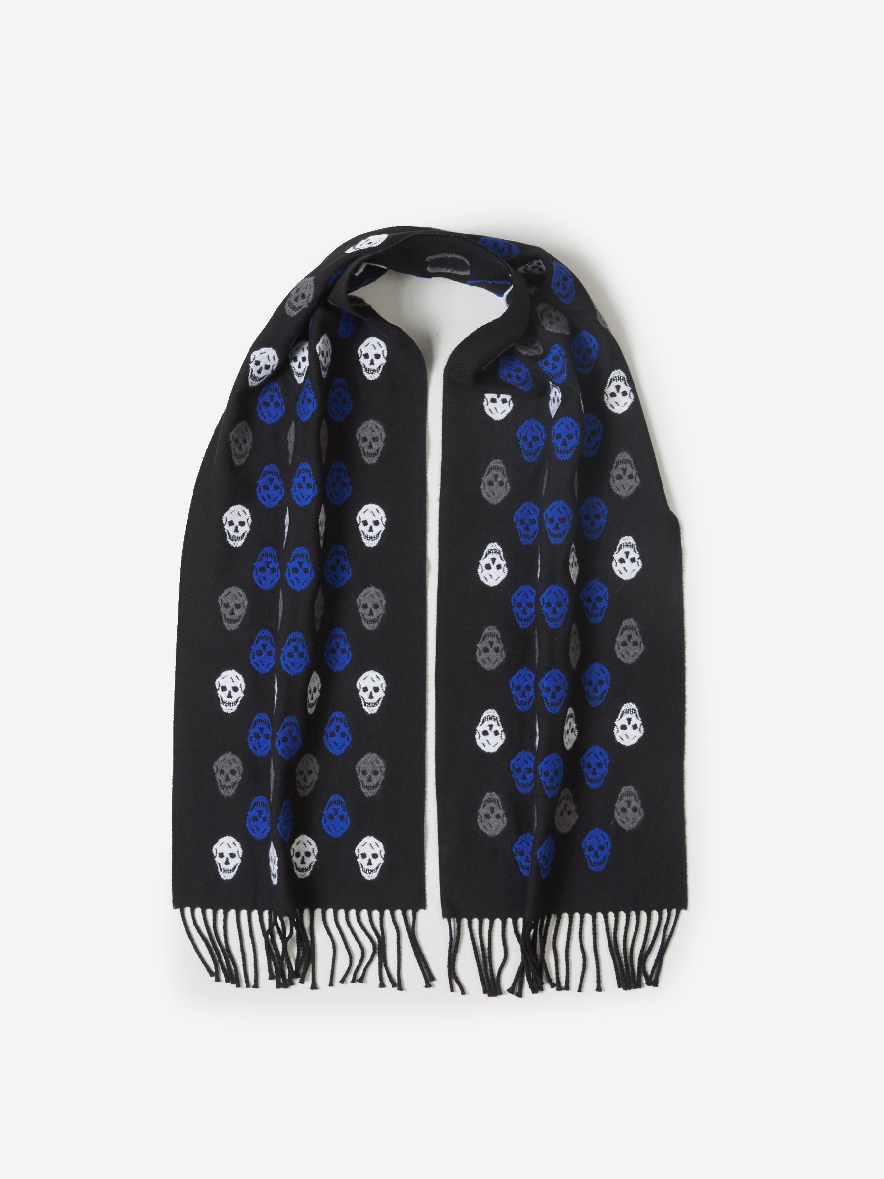 Alexander McQueen Bufanda Calaveras Lana color Negro sku 630-001261 00 - Foto 1