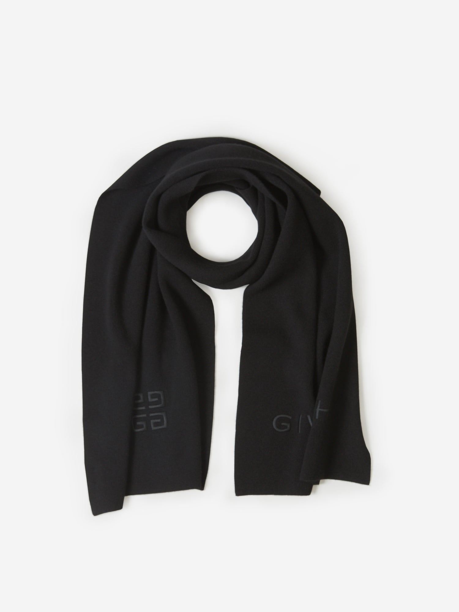 Givenchy Bufanda Logo Lana color Negro sku 630-001312 02 - Foto 1