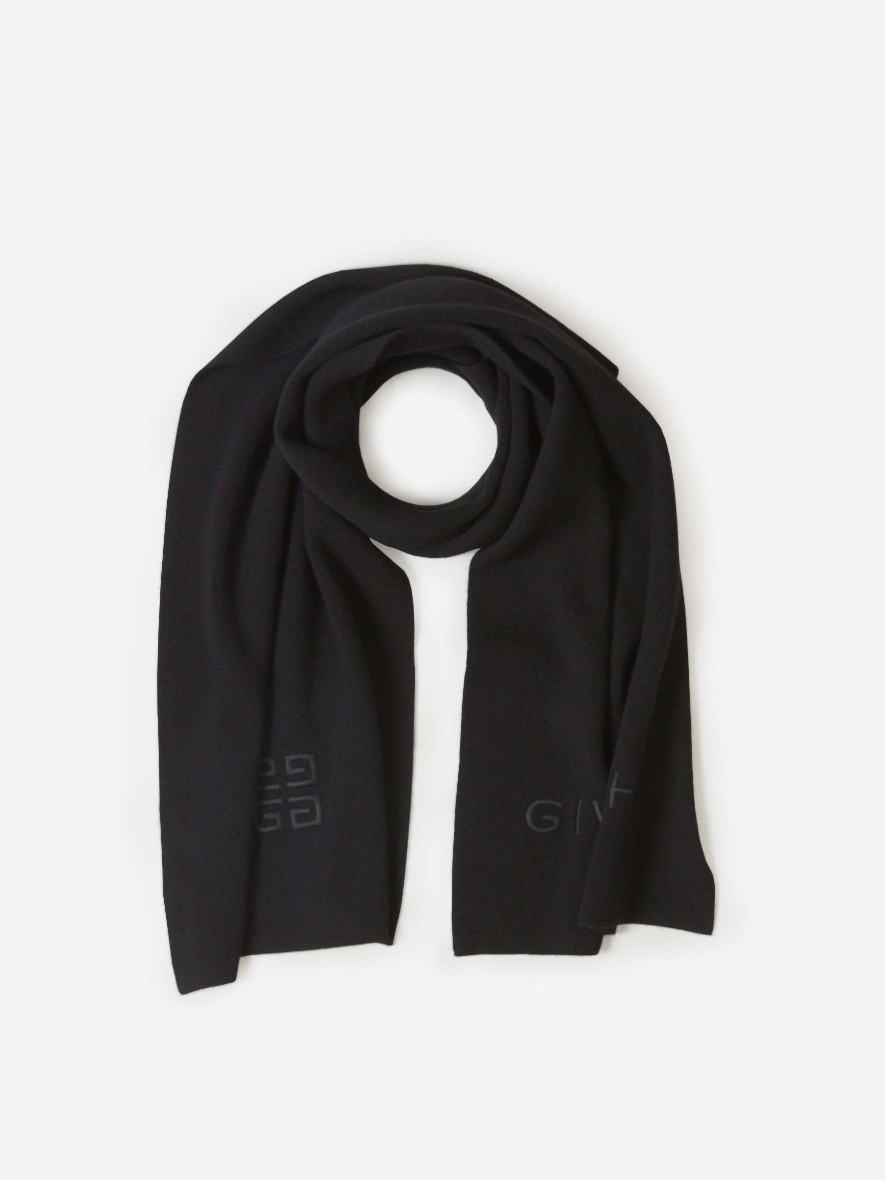 Givenchy Bufanda Logo Lana color Negro sku 630-001312 02 - Foto 1
