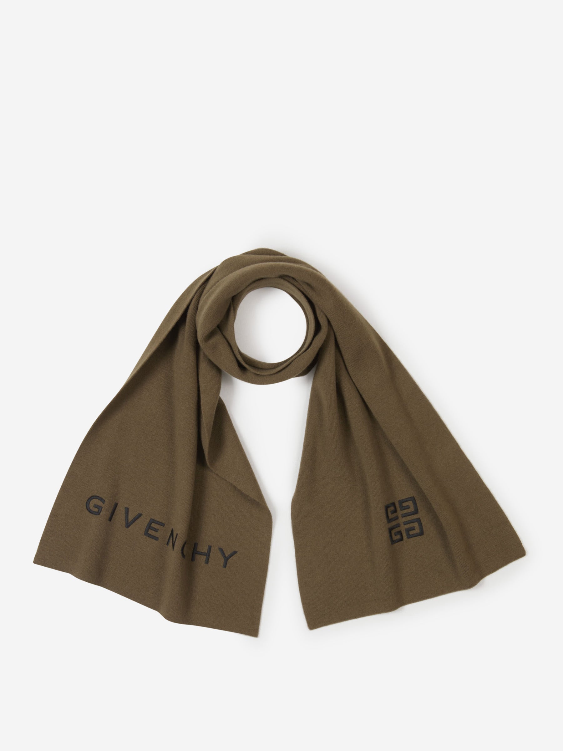 Givenchy Bufanda Lana Y Cashmere color Verde Militar sku 630-001386 02 - Foto 1