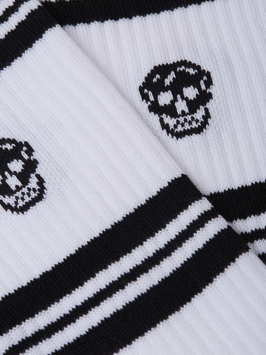 Alexander McQueen Calcetines Calavera y Rayas color Negro sku 642-000385 02 - Foto 2