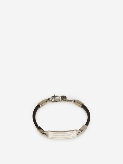 Alexander McQueen Brazalete Placa Logo color Plateado sku 682-000531 01 - Foto 1