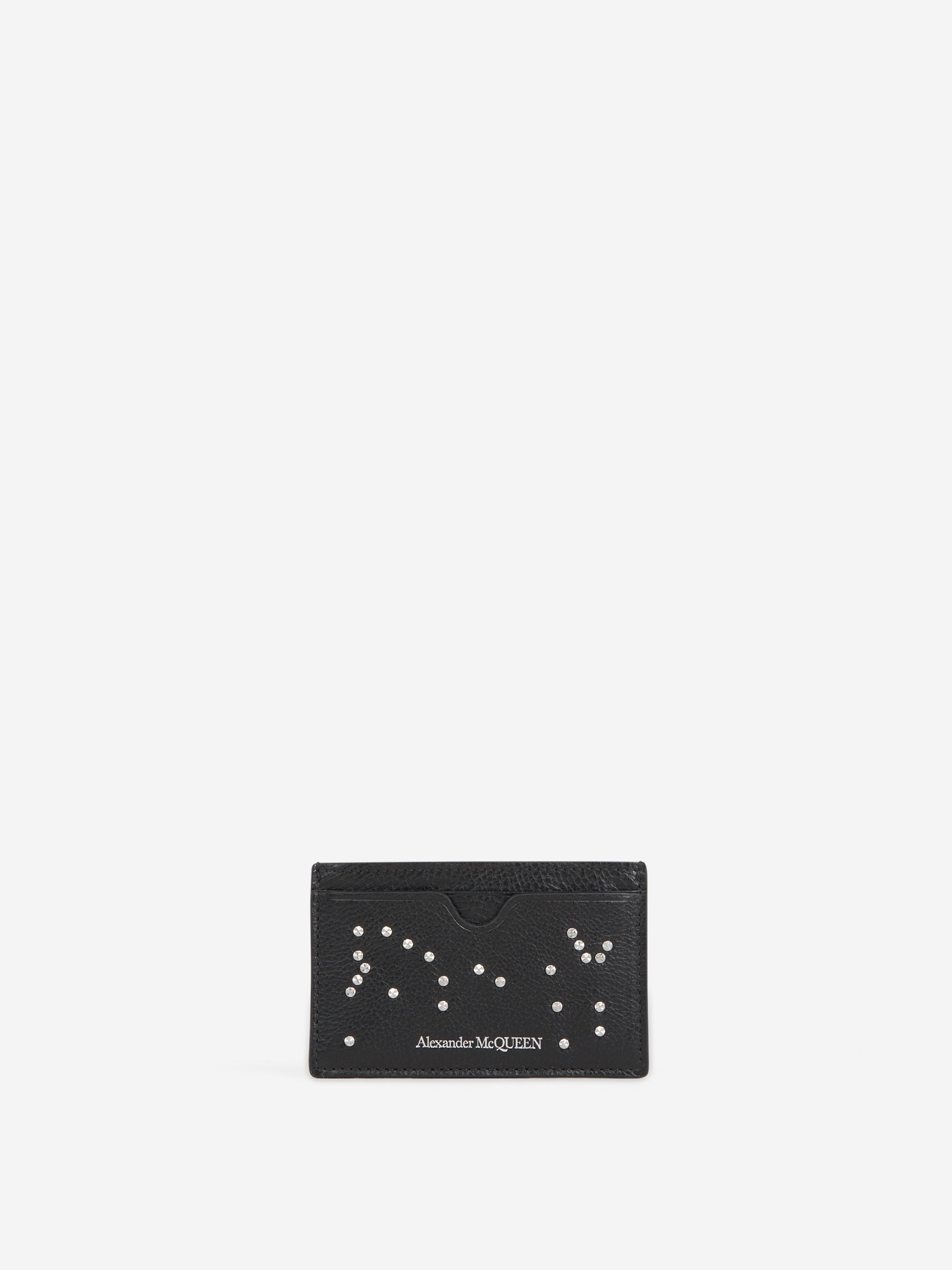 Outlet online Alexander McQueen Hombre Tarjetero Piel Apliques Cristales color Negro sku 691-001147 01 - Foto 1