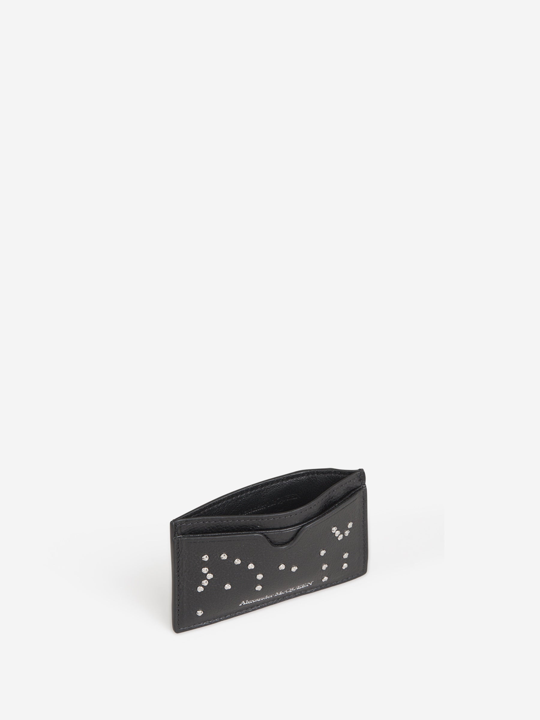 Outlet online Alexander McQueen Hombre Tarjetero Piel Apliques Cristales color Negro sku 691-001147 01 - Foto 4