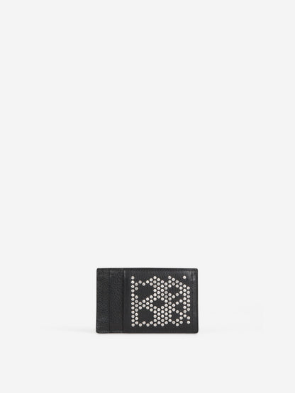 Outlet online Alexander McQueen Hombre Tarjetero Piel Apliques Cristales color Negro sku 691-001147 01 - Foto 3