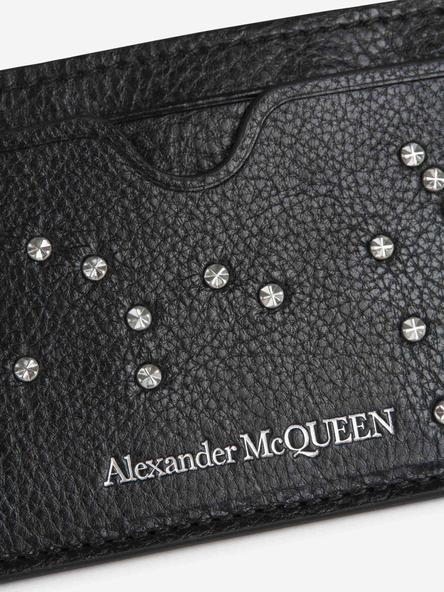 Outlet online Alexander McQueen Hombre Tarjetero Piel Apliques Cristales color Negro sku 691-001147 01 - Foto 2