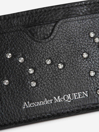 Outlet online Alexander McQueen Hombre Tarjetero Piel Apliques Cristales color Negro sku 691-001147 01 - Foto 2