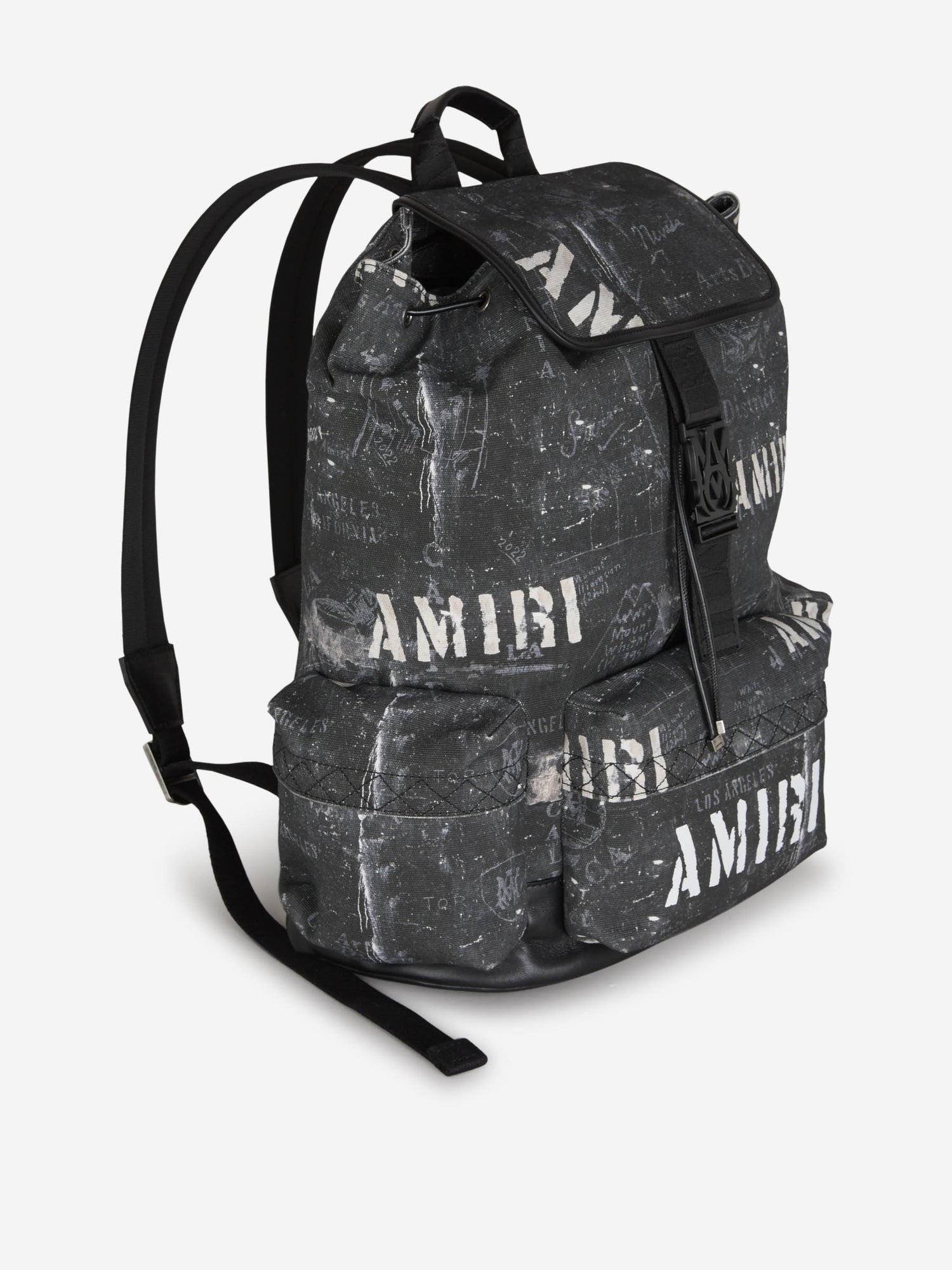 Amiri Mochila Lona Logo color Negro sku 692-001411 01 - Foto 2