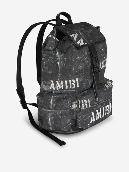 Amiri Mochila Lona Logo color Negro sku 692-001411 01 - Foto 2