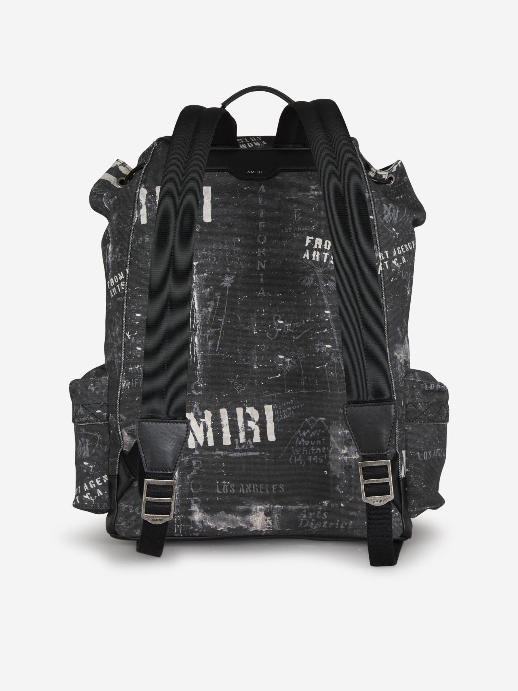 Amiri Mochila Lona Logo color Negro sku 692-001411 01 - Foto 3