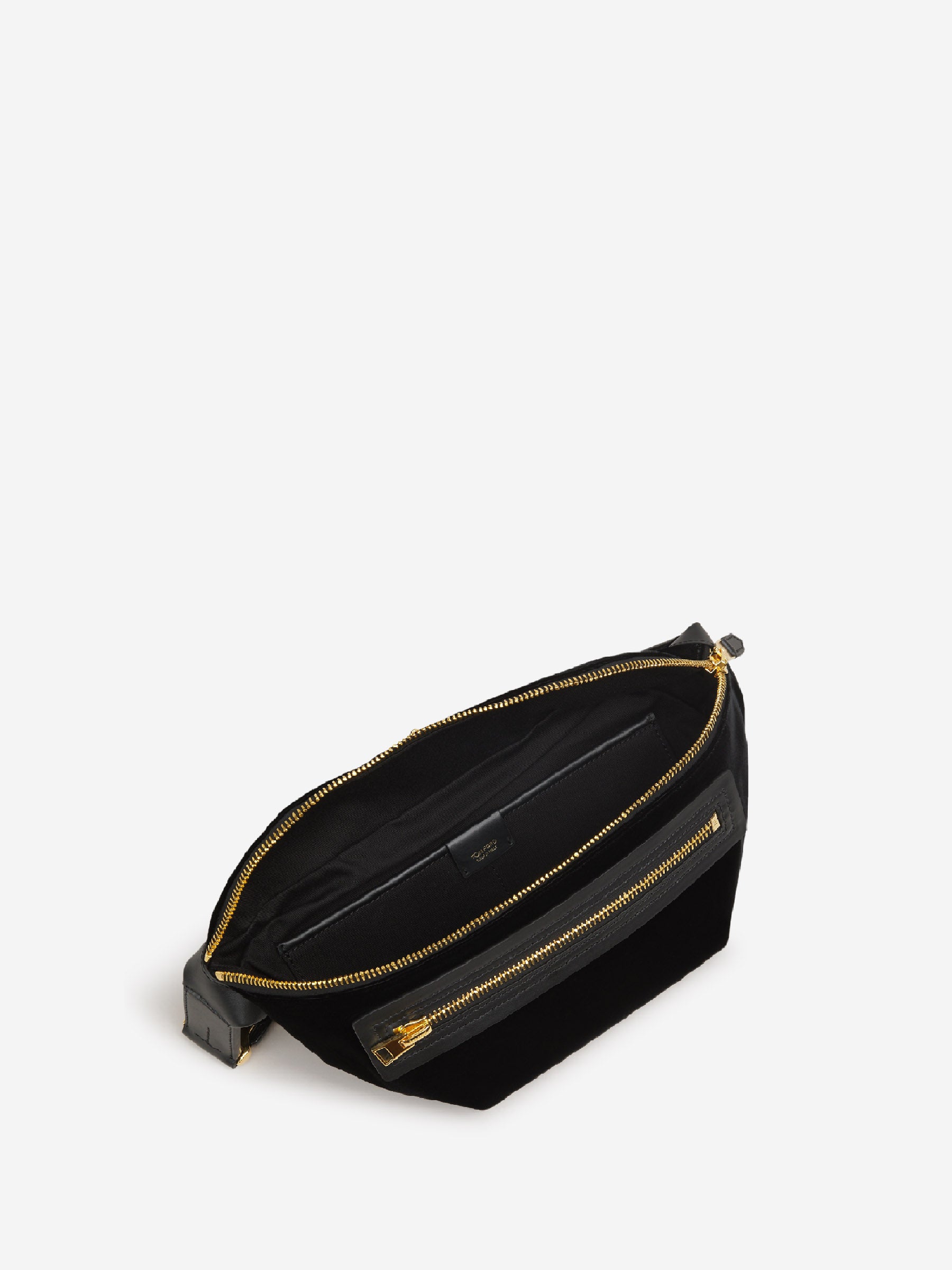 Outlet online Tom Ford Hombre Riñonera Terciopelo Contraste color Negro sku 692-001437 01 - Foto 4