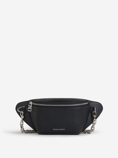 Outlet online Alexander McQueen Hombre Riñonera Biker Logo color Negro sku 692-001645 01 - Foto 1