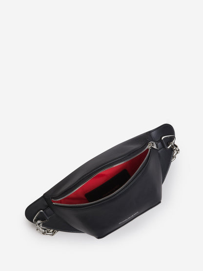 Outlet online Alexander McQueen Hombre Riñonera Biker Logo color Negro sku 692-001645 01 - Foto 4
