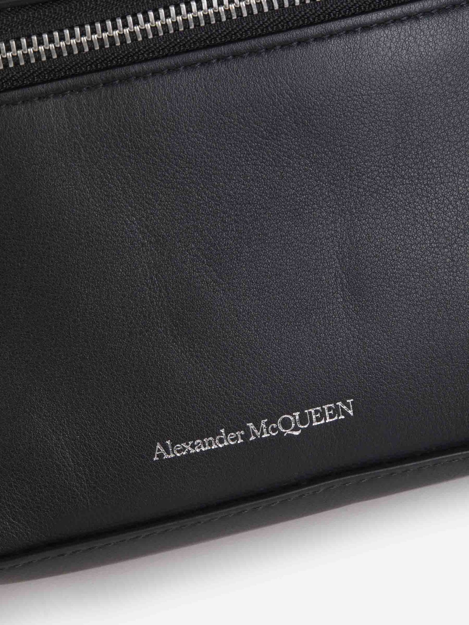 Outlet online Alexander McQueen Hombre Riñonera Biker Logo color Negro sku 692-001645 01 - Foto 5