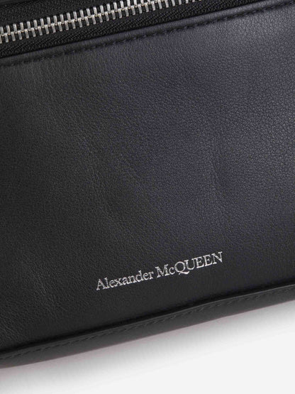 Outlet online Alexander McQueen Hombre Riñonera Biker Logo color Negro sku 692-001645 01 - Foto 5