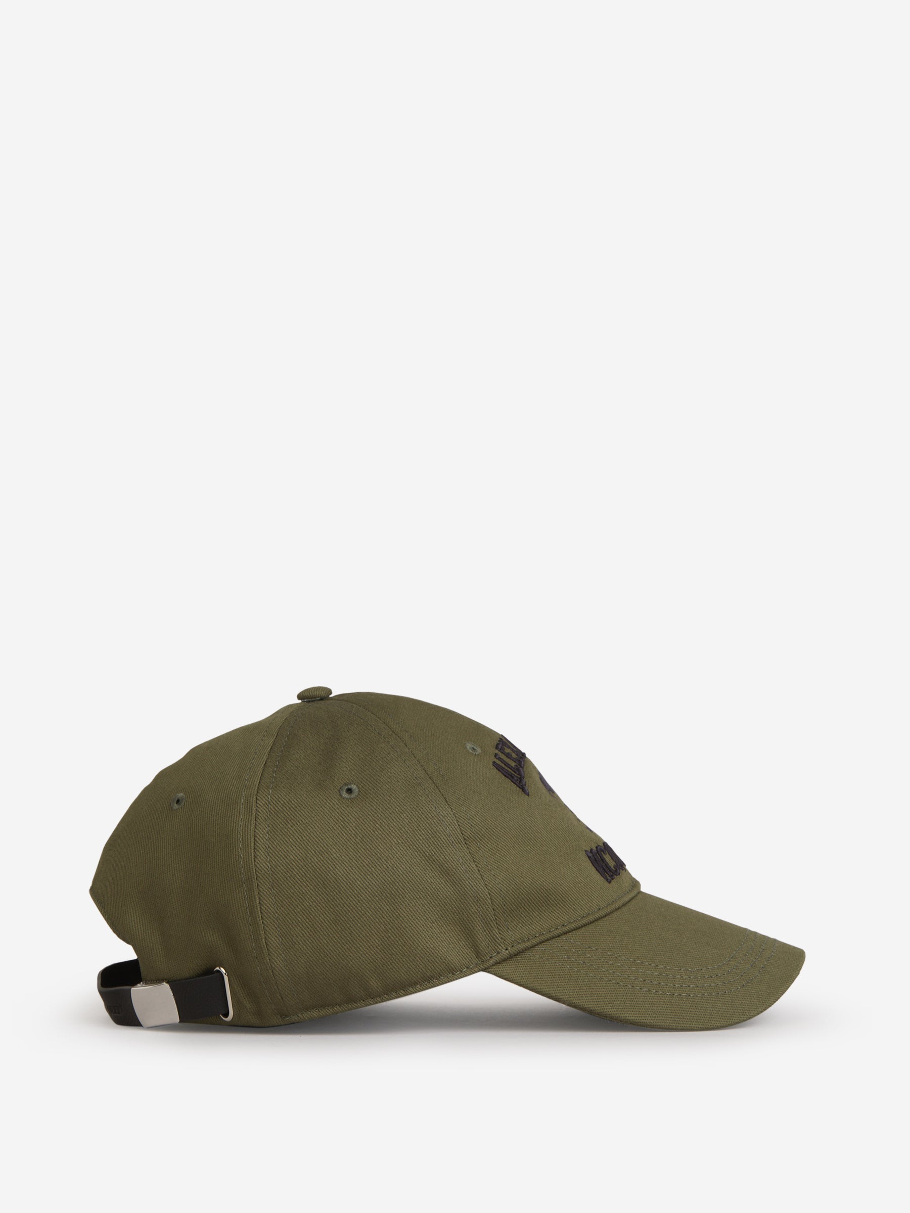 Alexander McQueen Gorra Logo Bordado color Verde Militar sku 695-001358 02 - Foto 2