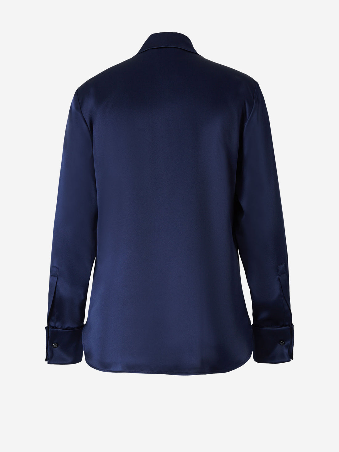 Max Mara Blusa Cuello Fular Seda color Azul Marino sku 701-001722 01 - Foto 2