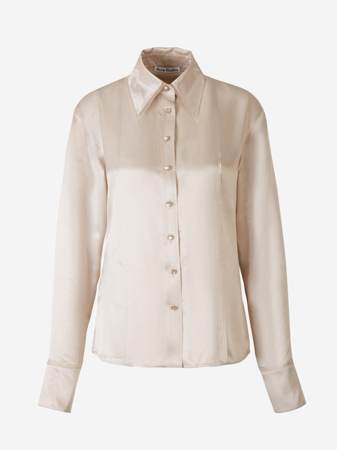 Acne Studios Camisa Tul Y Seda color Beis sku 701-001832 01 - Foto 1