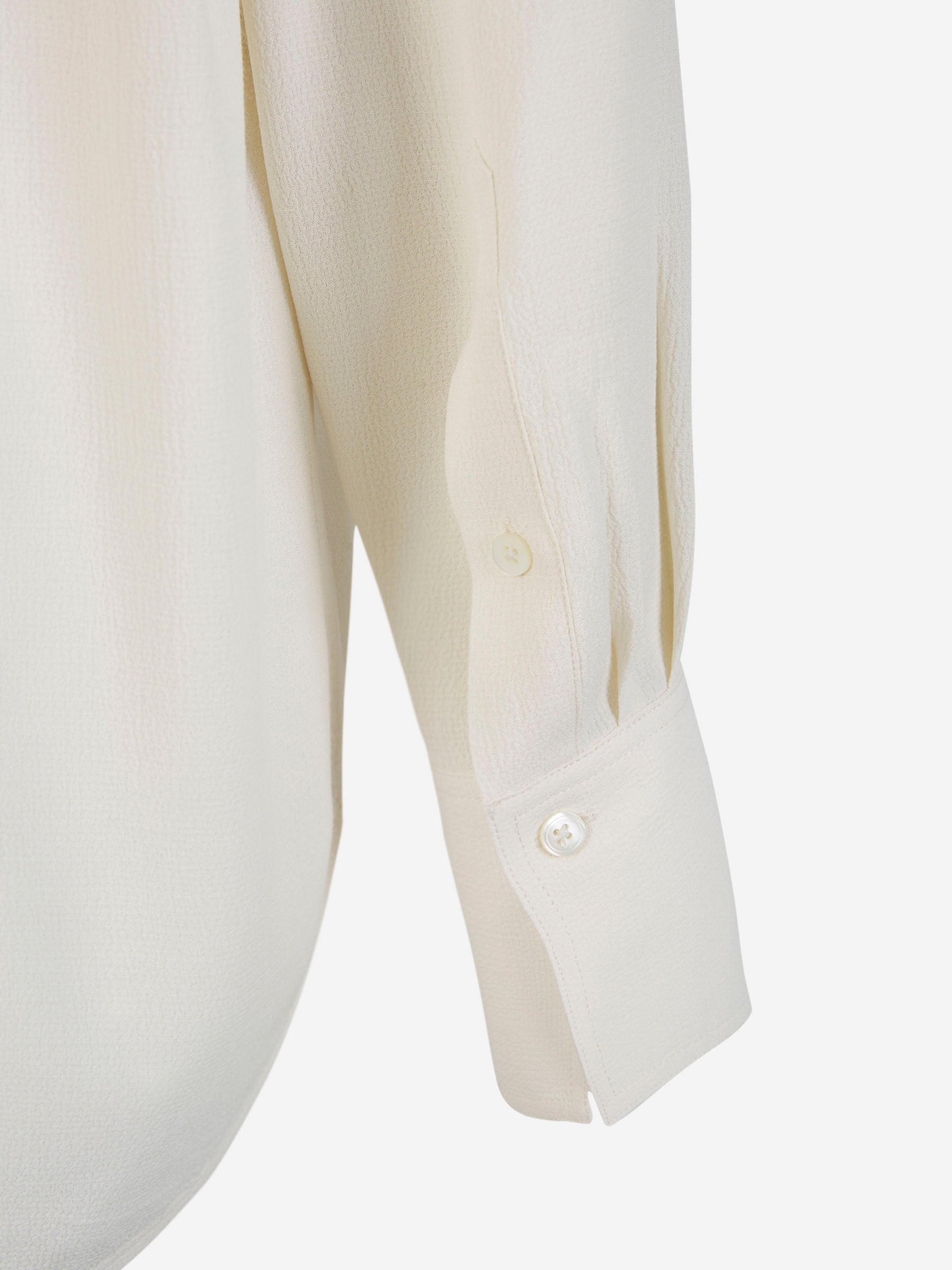 Totême Blusa Crepe Fruncida color Beis sku 701-001932 01 - Foto 4