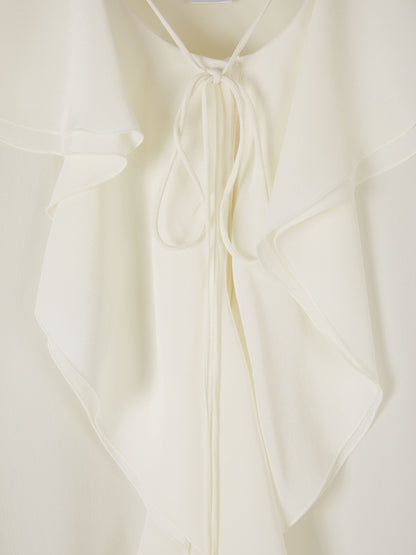 Victoria Beckham Blusa Romántica Seda color Crema sku 701-001957 00 - Foto 3