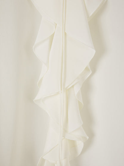 Victoria Beckham Blusa Romántica Seda color Crema sku 701-001957 00 - Foto 4