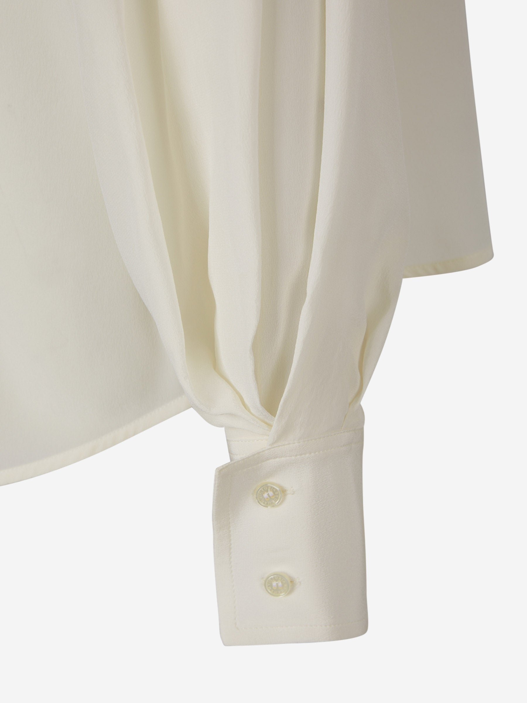 Victoria Beckham Blusa Romántica Seda color Crema sku 701-001957 00 - Foto 5