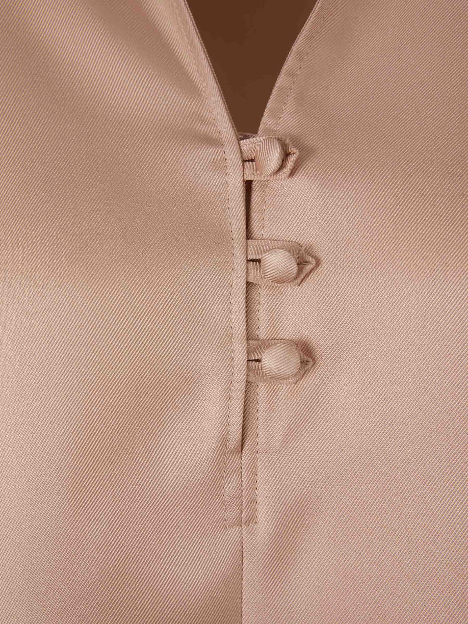Max Mara Blusa Fular Seda color Almendra sku 701-001975 01 - Foto 3