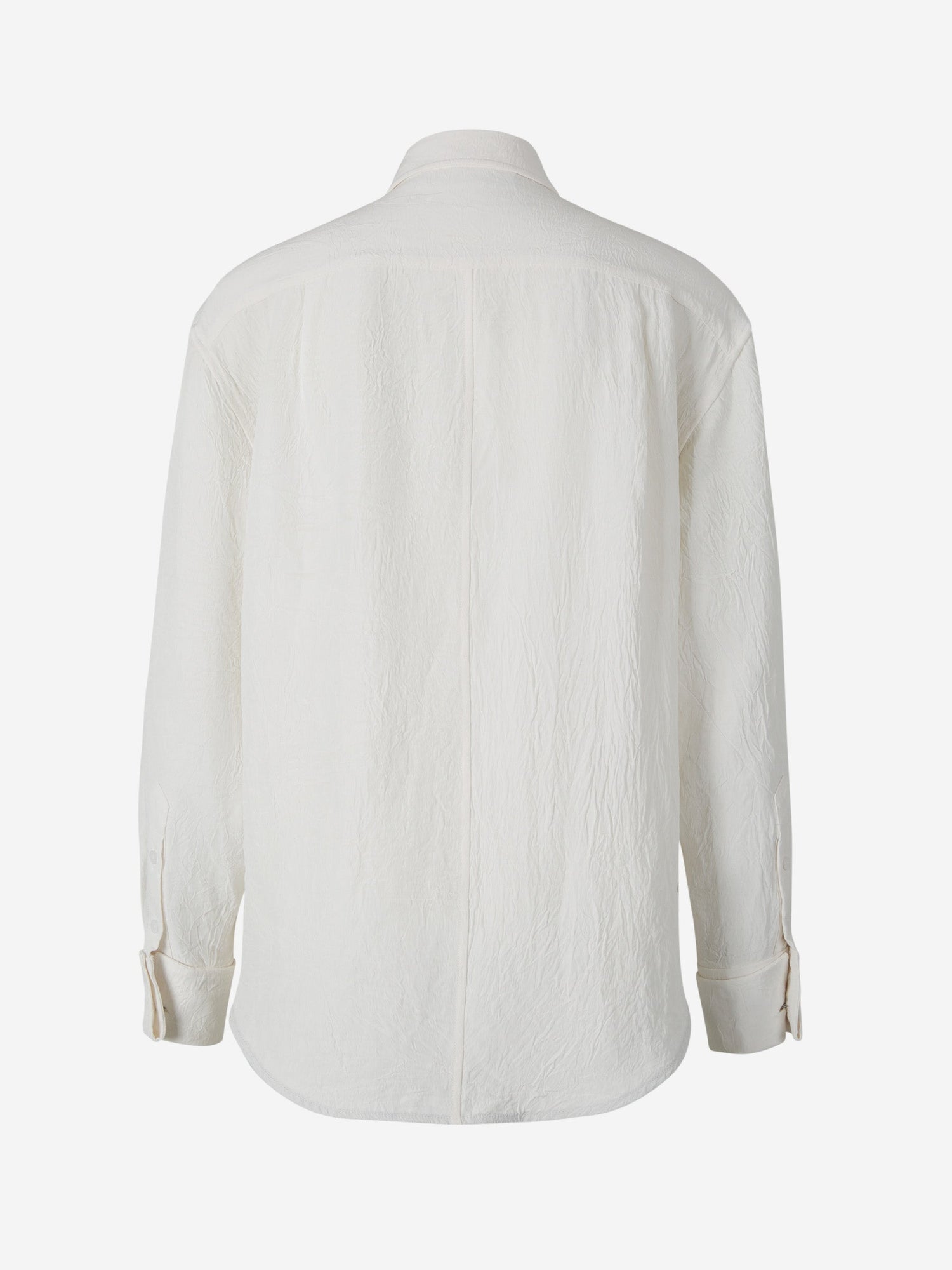 Proenza Schouler Camisa Diseño Crinkled color Beis sku 701-001979 00 - Foto 2
