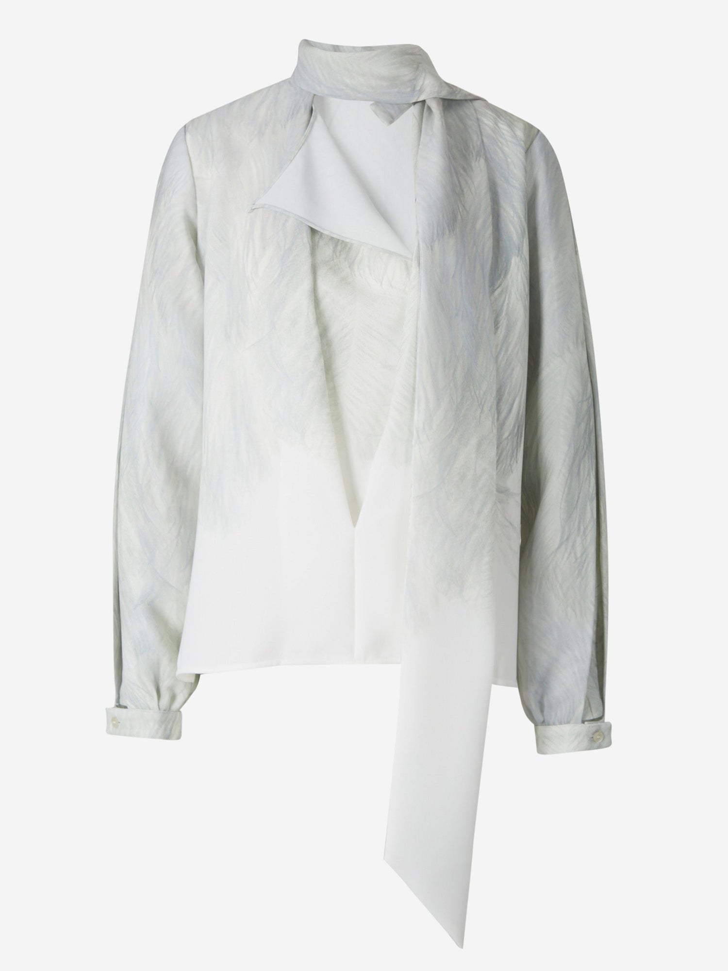 Victoria Beckham Blusa Cuello Pañuelo color Marfil sku 701-001982 00 - Foto 2