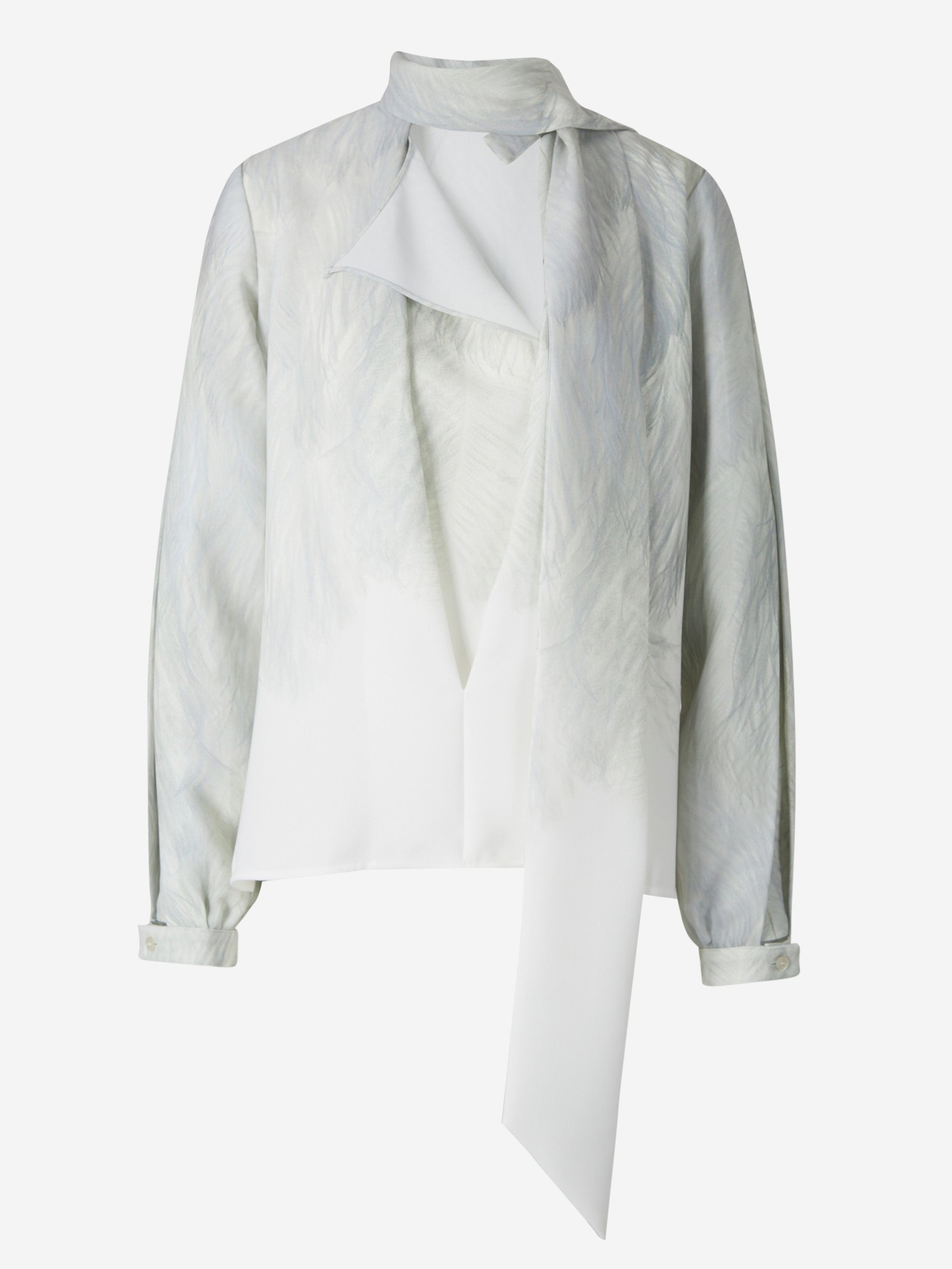 Victoria Beckham Blusa Cuello Pañuelo color Marfil sku 701-001982 00 - Foto 2