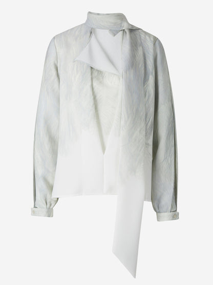 Victoria Beckham Blusa Cuello Pañuelo color Marfil sku 701-001982 00 - Foto 2