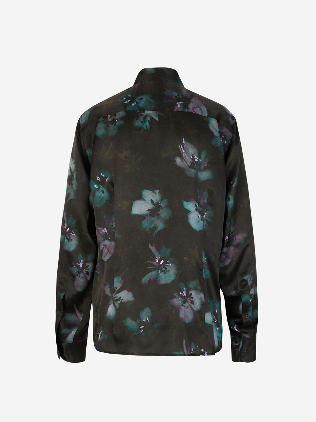 Dries Van Noten Camisa Seda Floral color Verde Oscuro sku 701-001985 01 - Foto 2