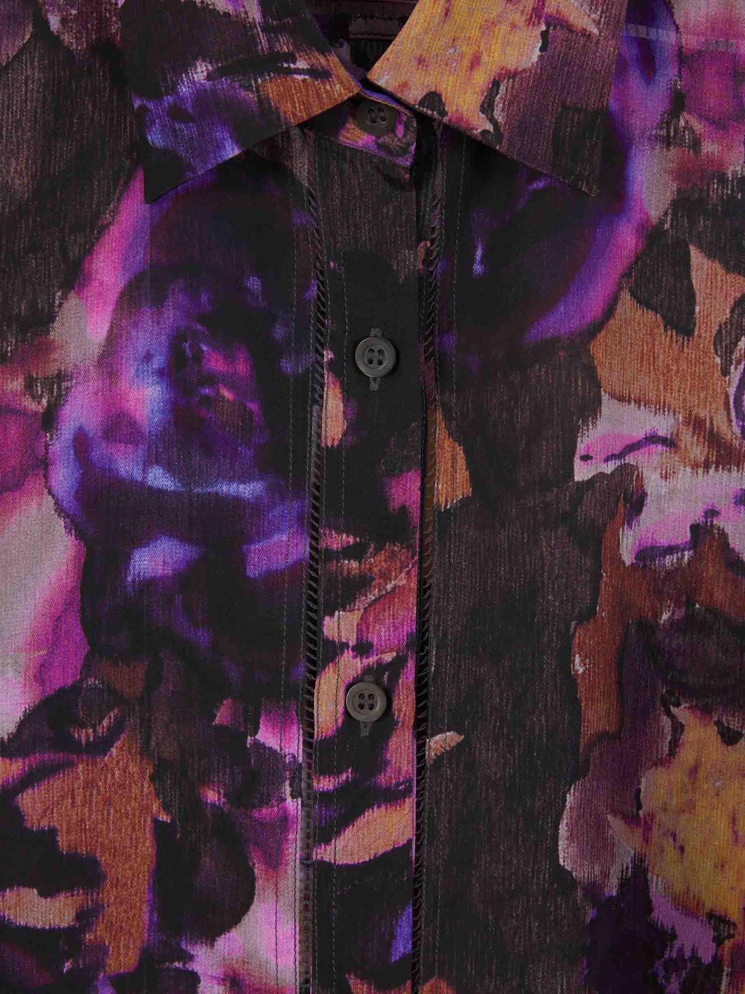 Dries Van Noten Camisa Viscosa Seda color Purpura Oscuro sku 701-001986 01 - Foto 1