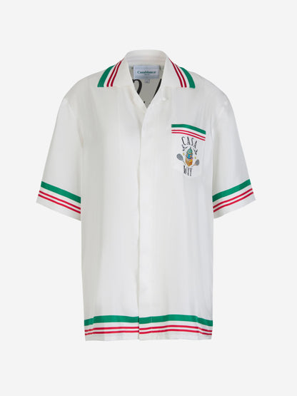 Casablanca Camisa Seda Logo color Blanco sku 702-000438 01 - Foto 1