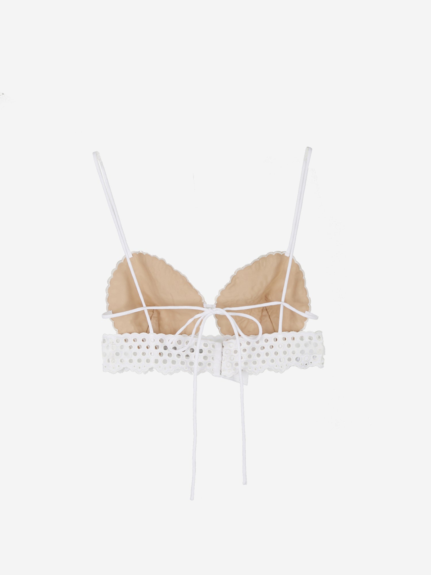 Stella McCartney Top Bralette Bordado color Marfil sku 703-001934 01 - Foto 2