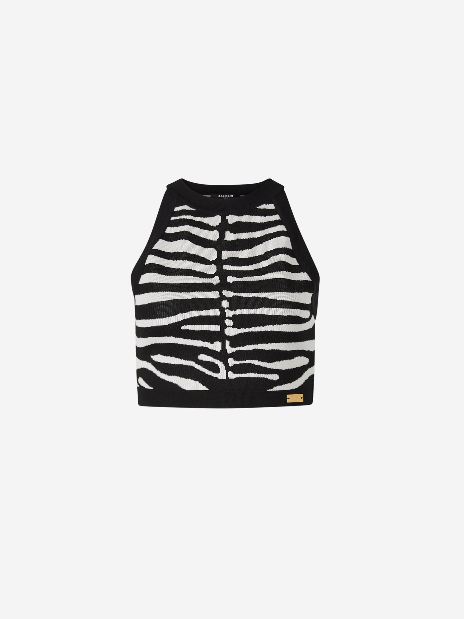 Balmain Top Punto Metalizado color Negro sku 703-001970 01 - Foto 1