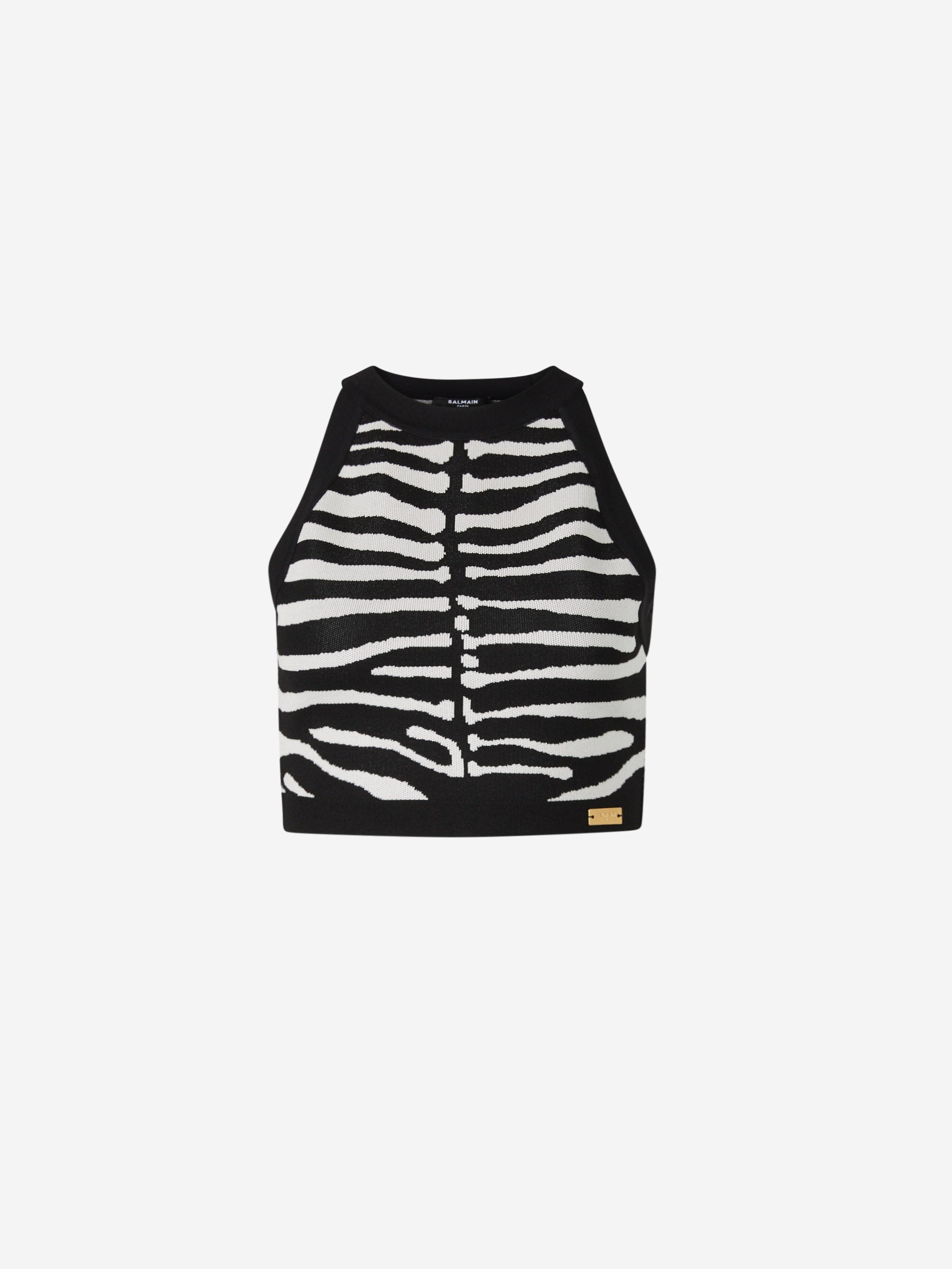 Balmain Top Punto Metalizado color Negro sku 703-001970 01 - Foto 1