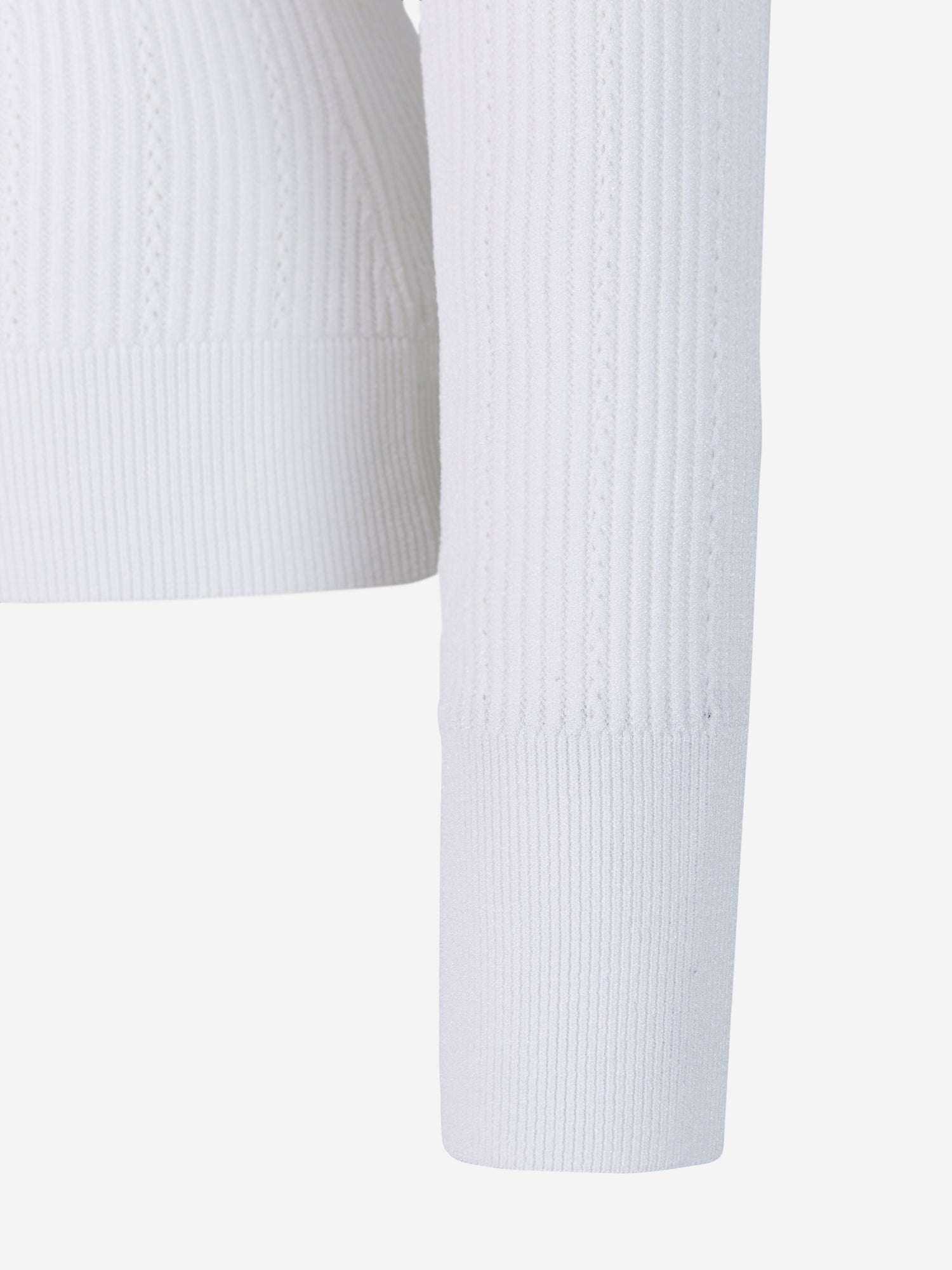 Balmain Jersey Punto Cuello Alto color Blanco sku 711-002848 01 - Foto 5