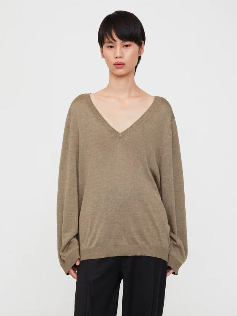 Totême Jersey Seda y Cashmere color Marrón sku 711-002853 02 - Foto 4
