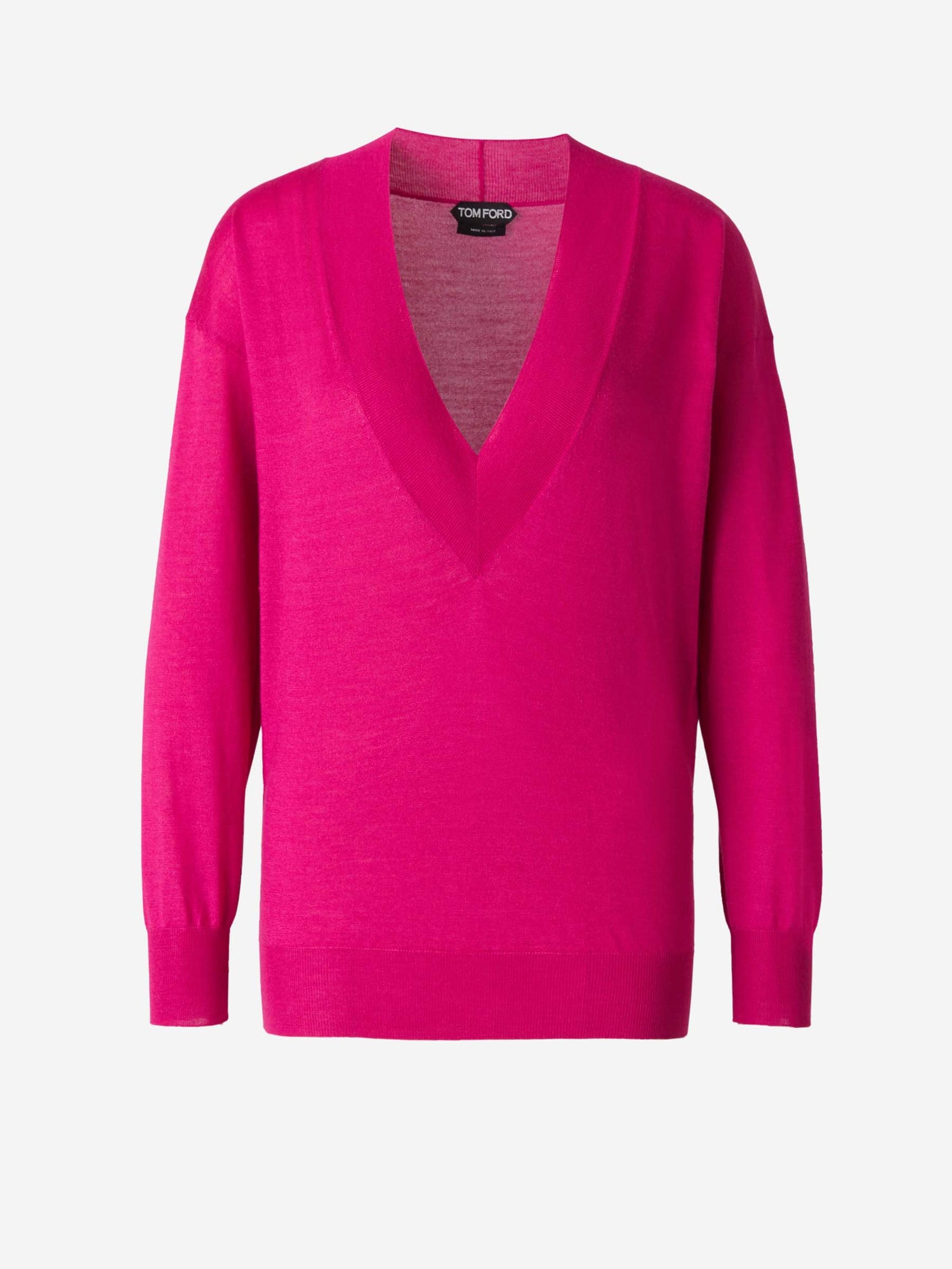 Tom Ford Jersey Cuello V color Fucsia sku 711-002865 01 - Foto 1
