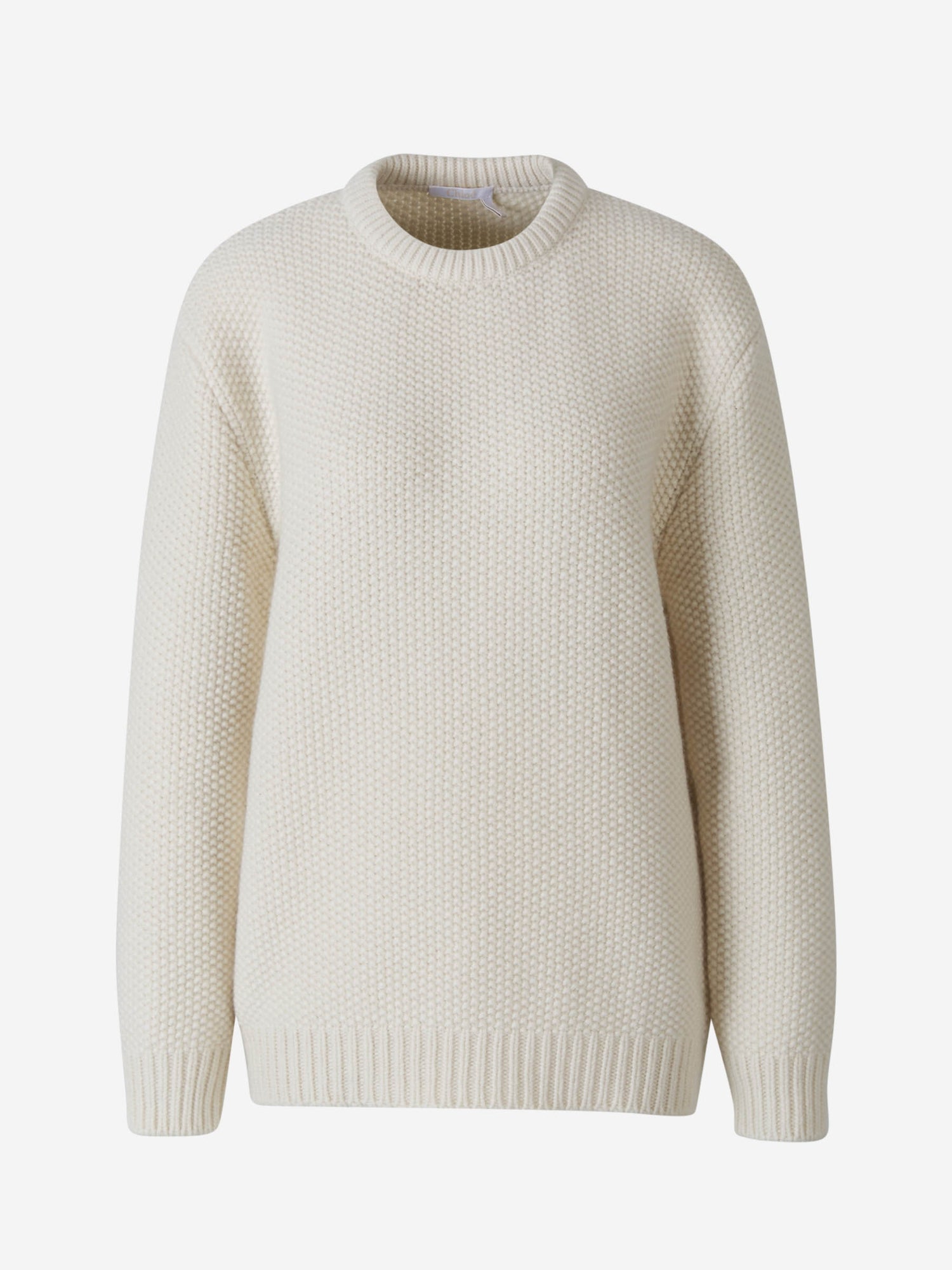 Outlet online Chloé Mujer Jersey Punto Cashmere color Marfil sku 711-002889 01 - Foto 2