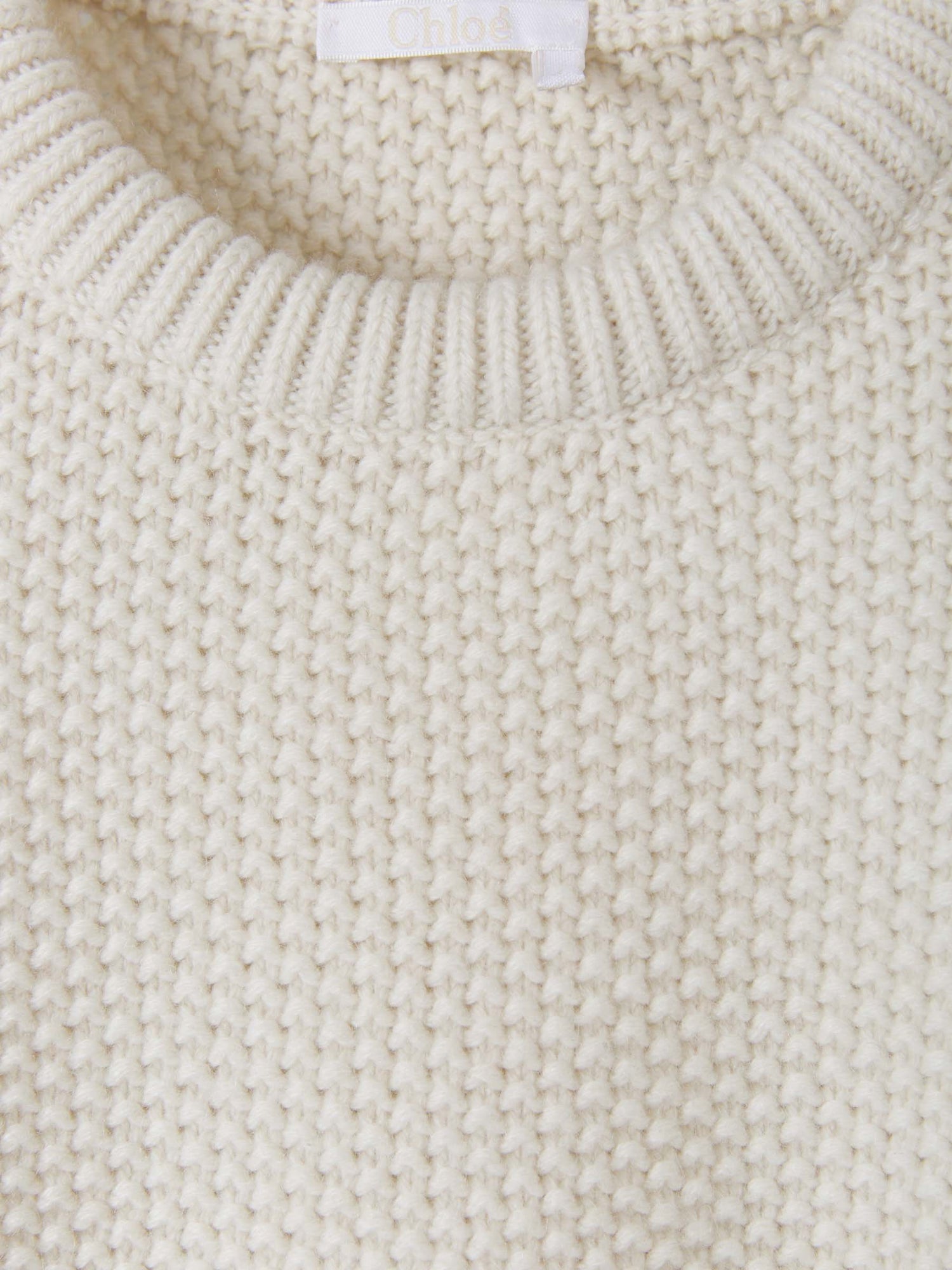 Outlet online Chloé Mujer Jersey Punto Cashmere color Marfil sku 711-002889 01 - Foto 4