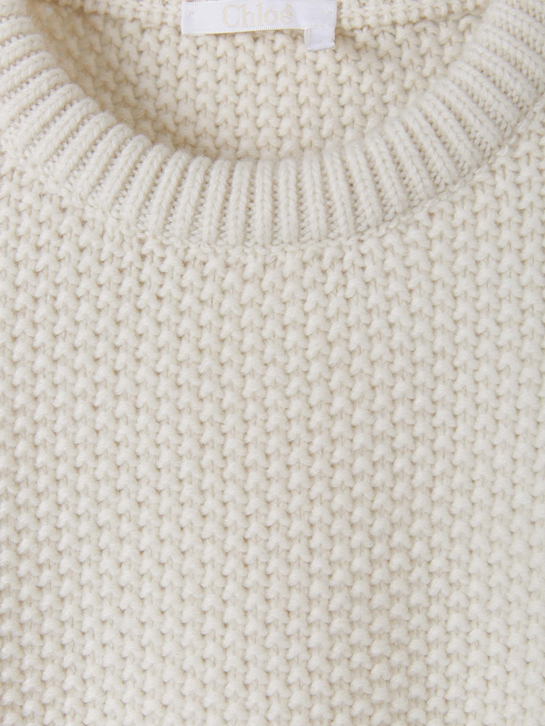 Outlet online Chloé Mujer Jersey Punto Cashmere color Marfil sku 711-002889 01 - Foto 4