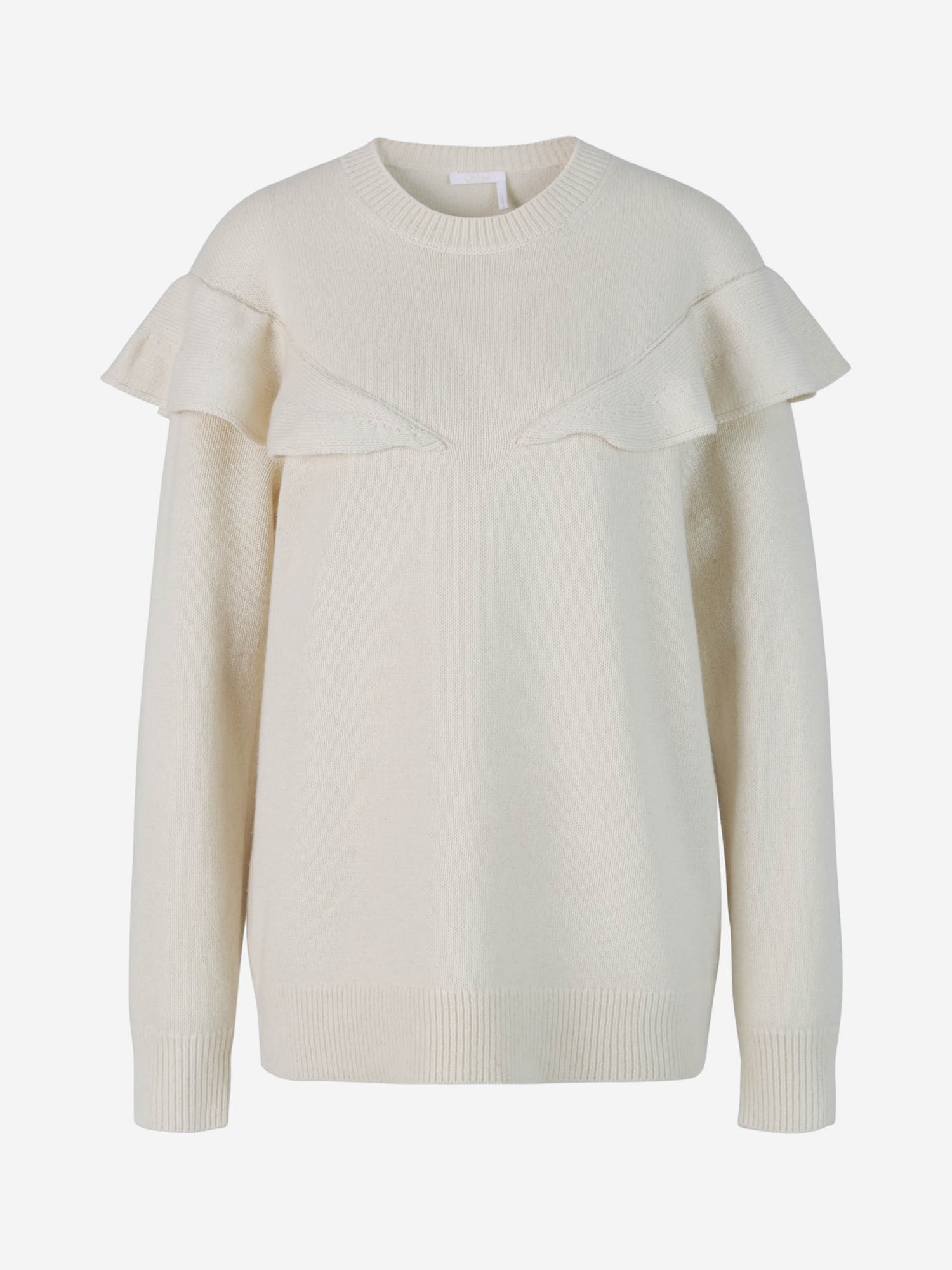 Outlet online Chloé Mujer Jersey Volantes Cashmere color Beis sku 711-002890 01 - Foto 1