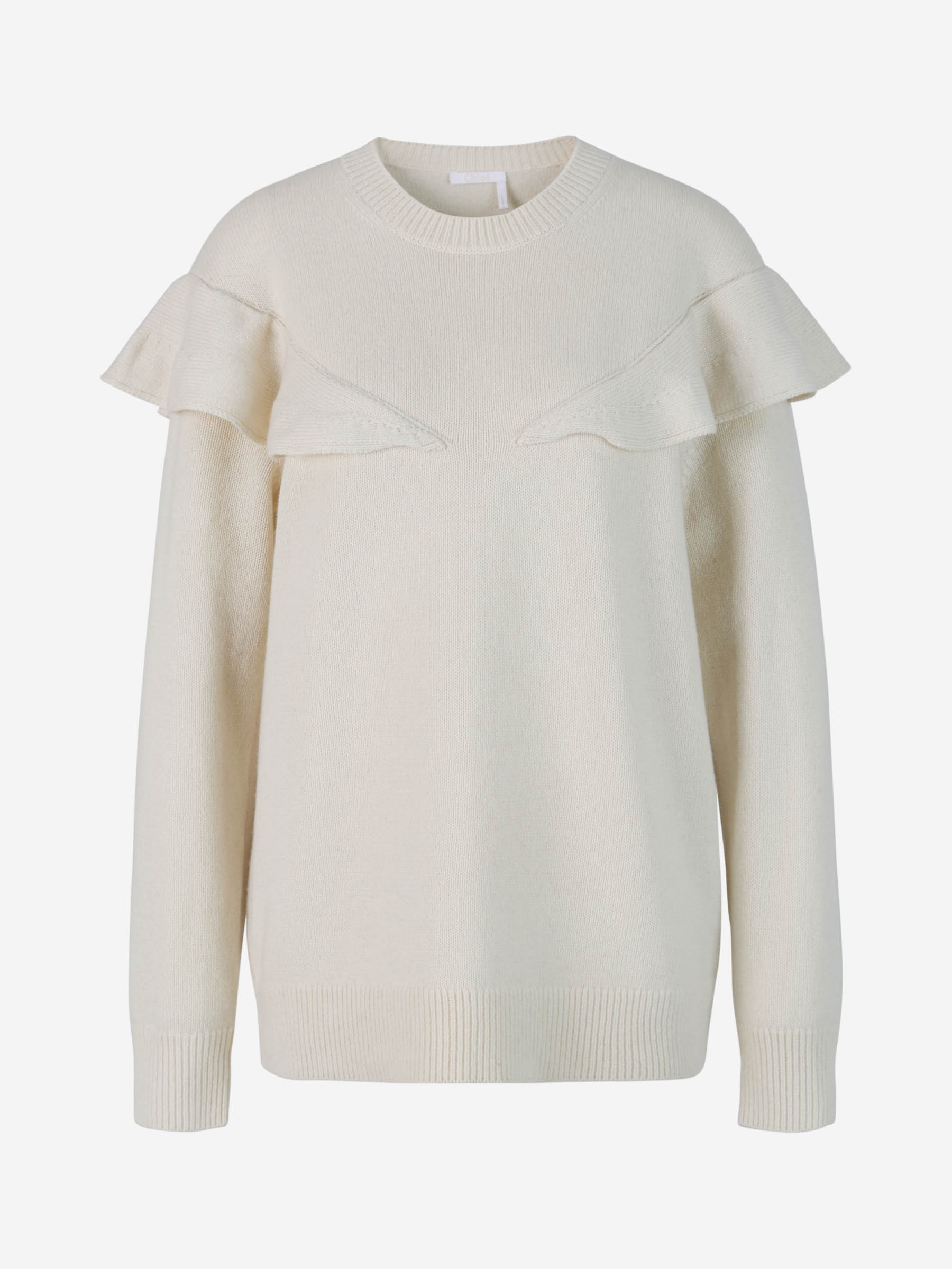 Outlet online Chloé Mujer Jersey Volantes Cashmere color Beis sku 711-002890 01 - Foto 1