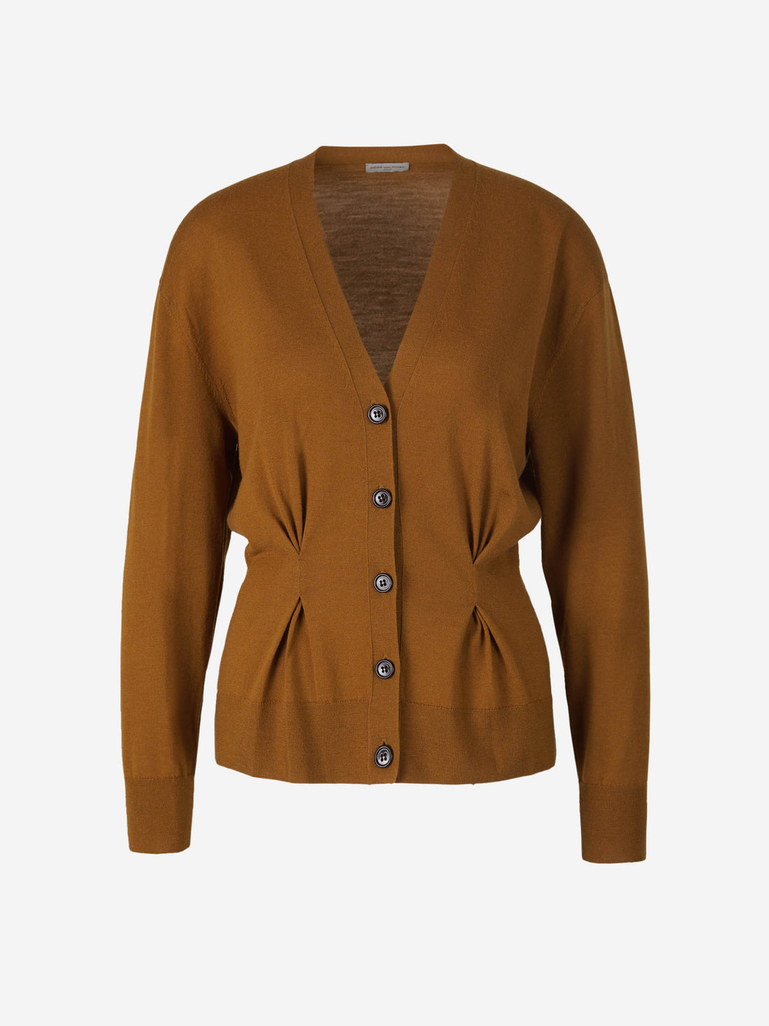 Dries Van Noten Cárdigan Punto Fino Lana color Mostaza sku 713-000172 02 - Foto 1